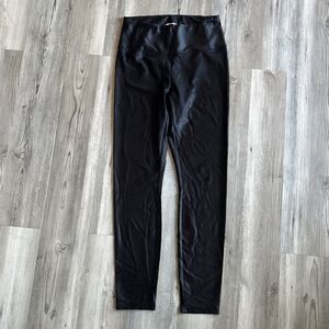 Maison D'Amelie Faux Leather Leggings Womens S Black Stretch Pull-on Casual Pant